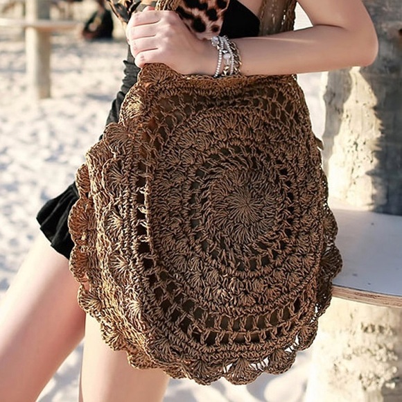MayMay’s Boutique Handbags - Last One Restocked Veracruz Boho Round Woven Tote